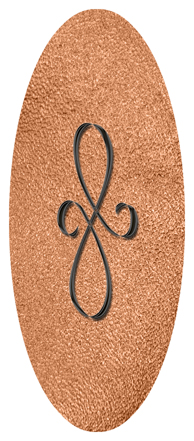 Black Scroll Shimmer Copper